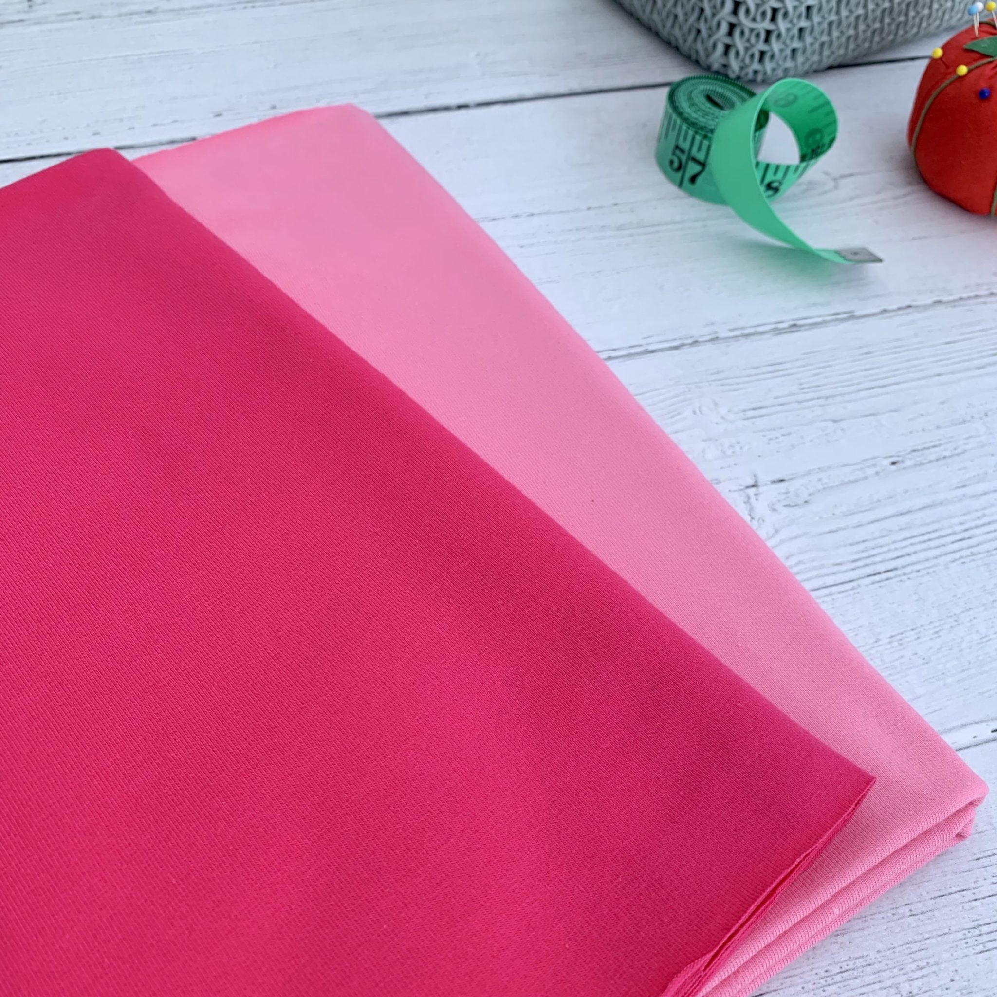 Fuchsia Pink Cotton Elastane Jersey Knit Fabric Caboodle Textiles