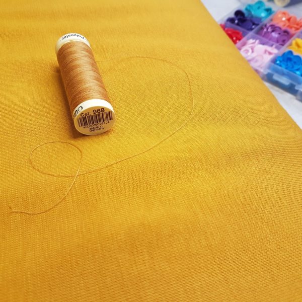 Ochre Ribbing Stretch fabric for cuffs and waistbands