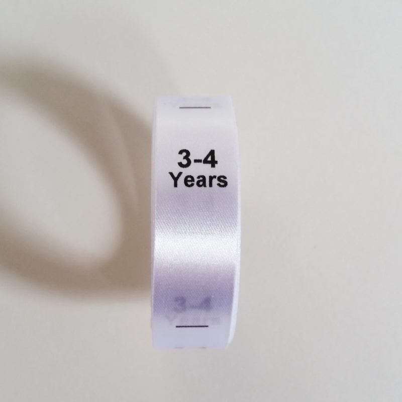 Age 3-4 Year Labels Clothing Tags
