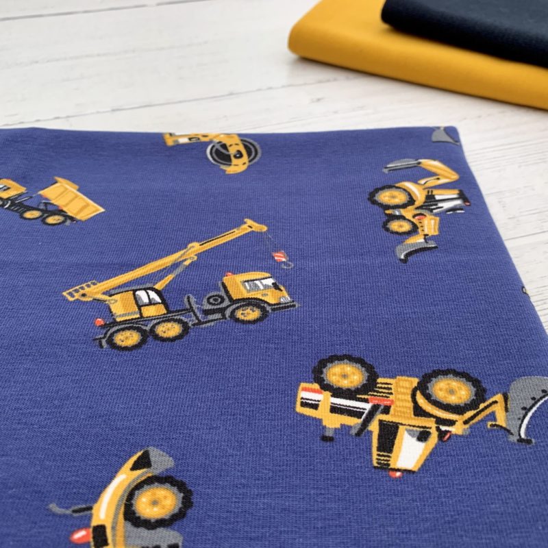 Navy Diggers Cotton Elastane Jersey Knit Fabric