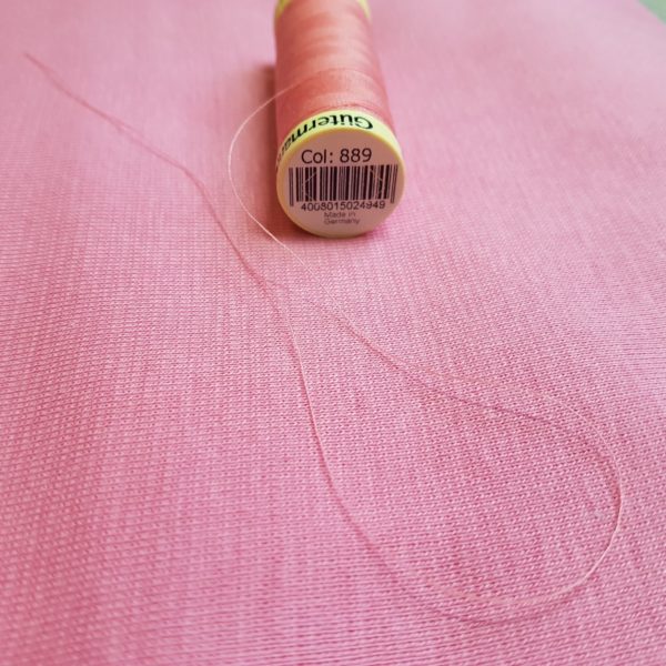 Candy Pink Ribbing Stretch fabric for cuffs and waistbands