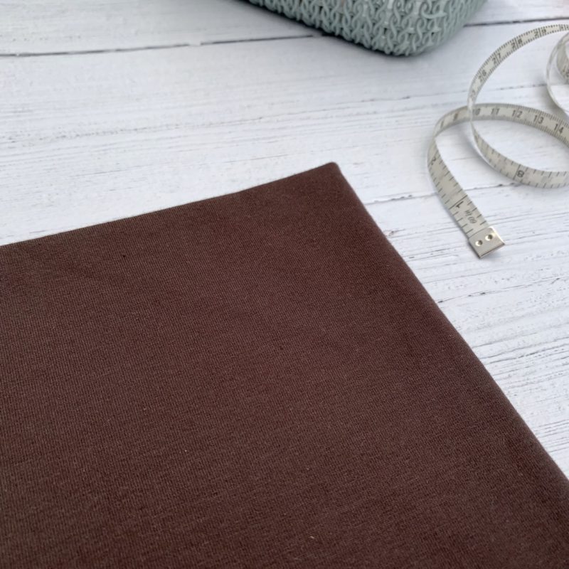 Brown Cotton Elastane Jersey Knit Fabric