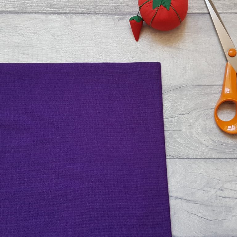Purple Ribbing Stretch Cuff Fabric