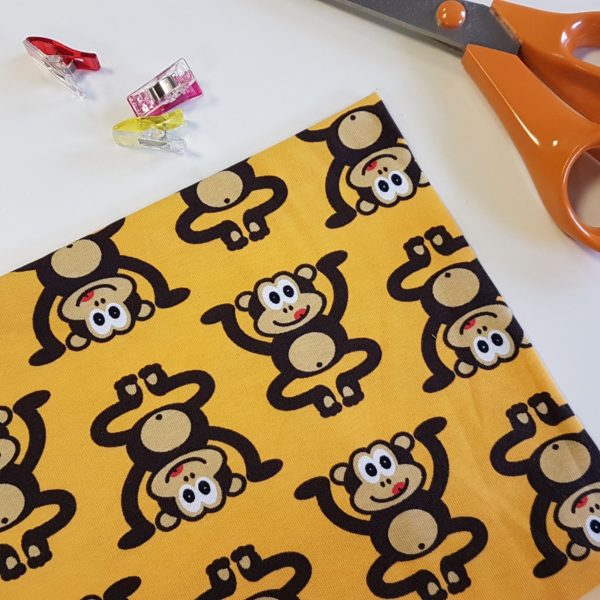 Monkey Yellow Cotton Elastane Jersey Knit Fabric