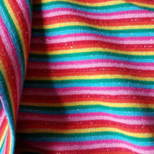 striped cotton knit fabric