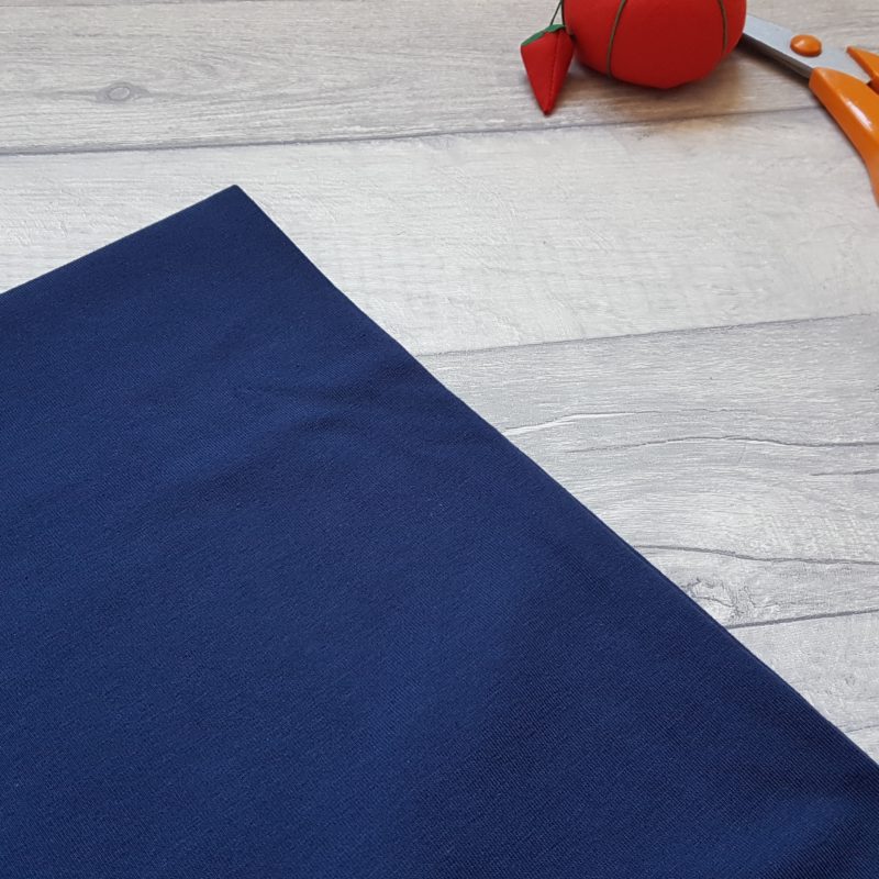 Midnight Blue Cotton Elastane Jersey Knit