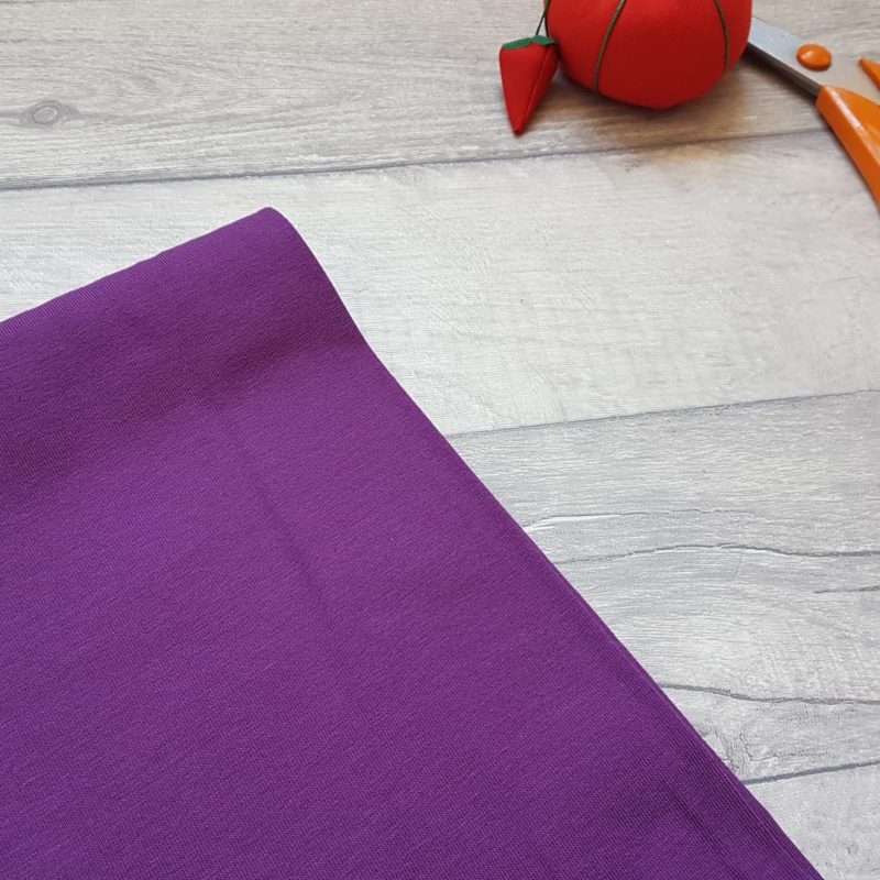 Plum Purple Cotton Elastane Jersey Knit Fabric