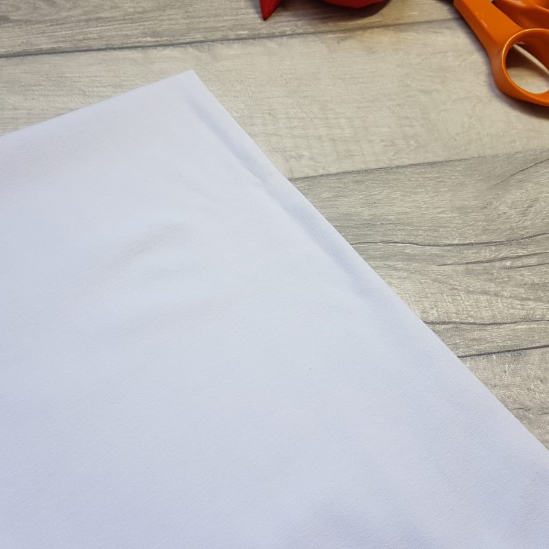 White Cotton Elastane Jersey Knit Fabric