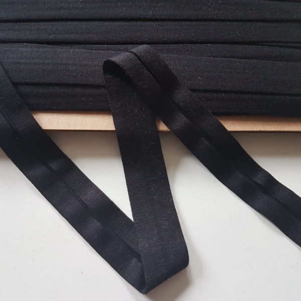 Black Stretch Knit Bias Binding