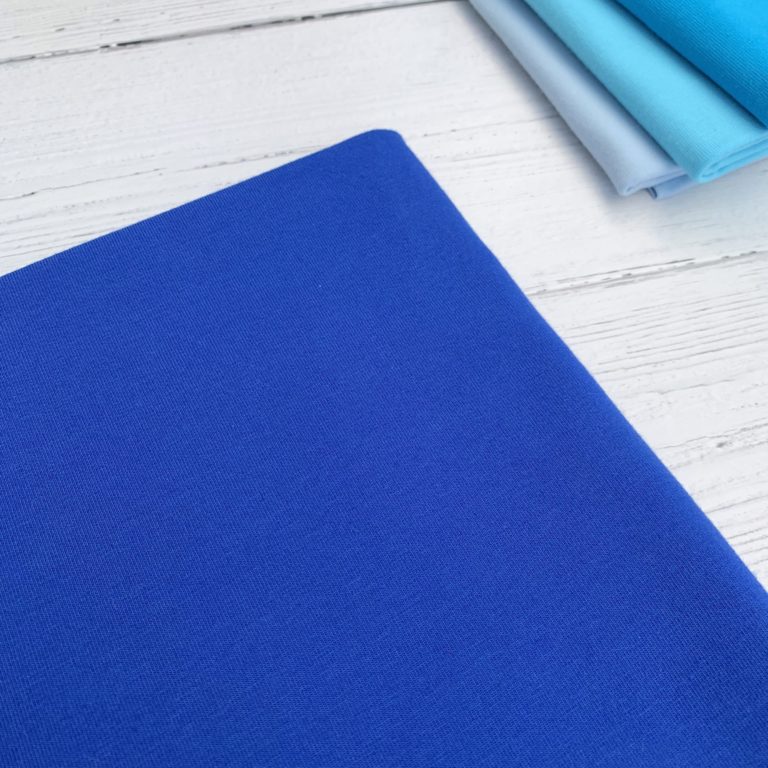 Cobalt Blue Cotton Elastane Jersey Knit Fabric