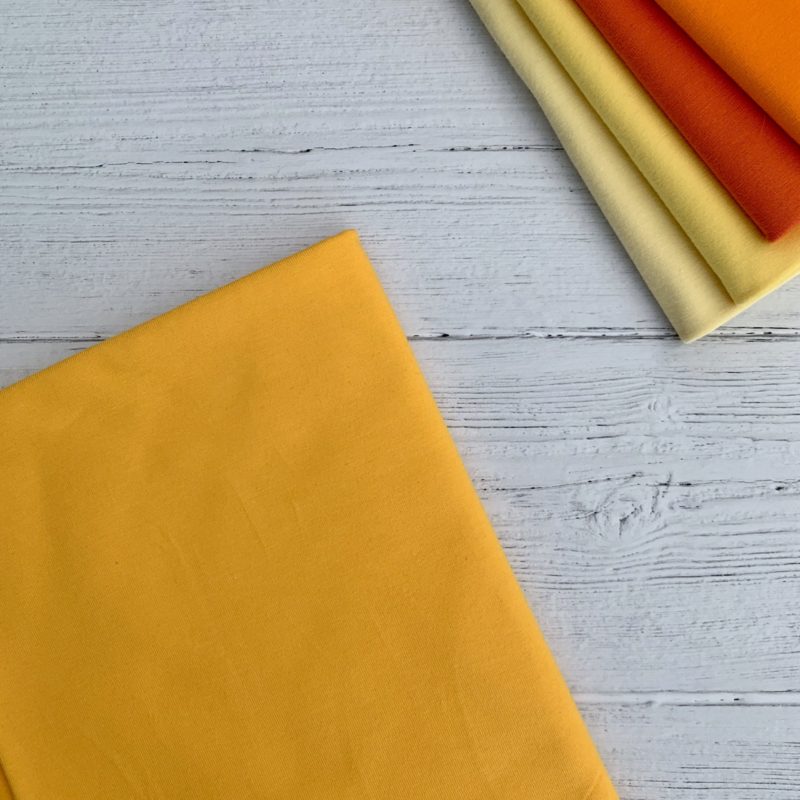 Golden Yellow Cotton Elastane Jersey Knit Fabric