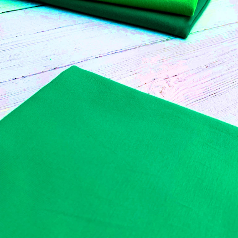 Grass Green Cotton Elastane Jersey Knit Fabric