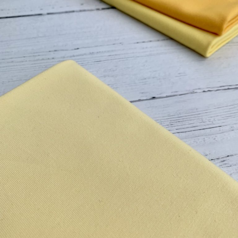 Lemon Yellow Cotton Elastane Jersey Knit Fabric