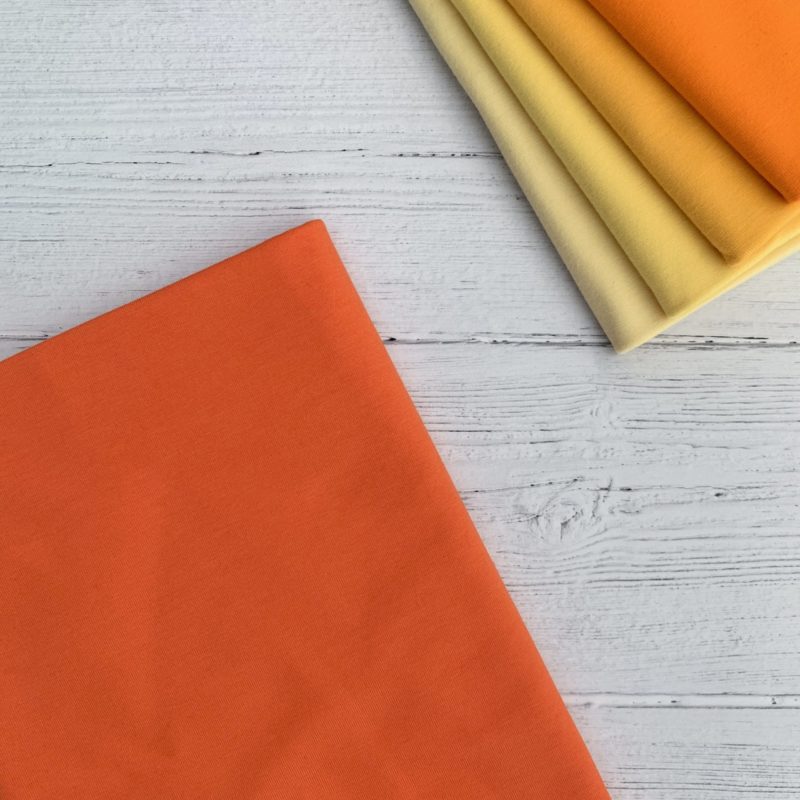 Orange Cotton Elastane Jersey Knit Fabric