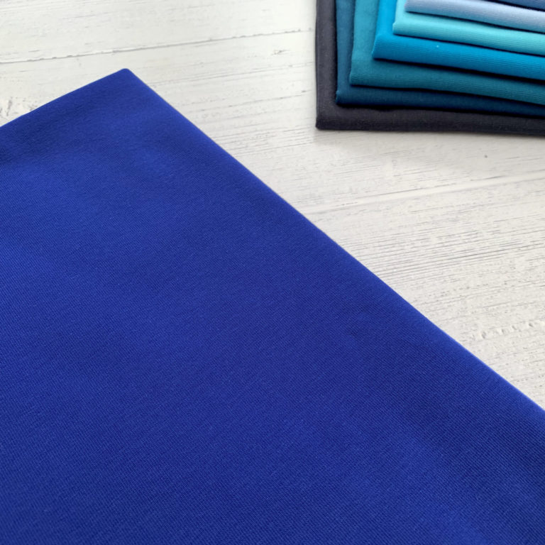 Cobalt Blue Cotton Elastane Jersey Knit 240gsm