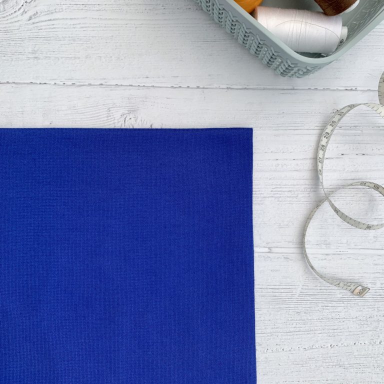 Cobalt Blue Ribbing Stretch Cuff Fabric