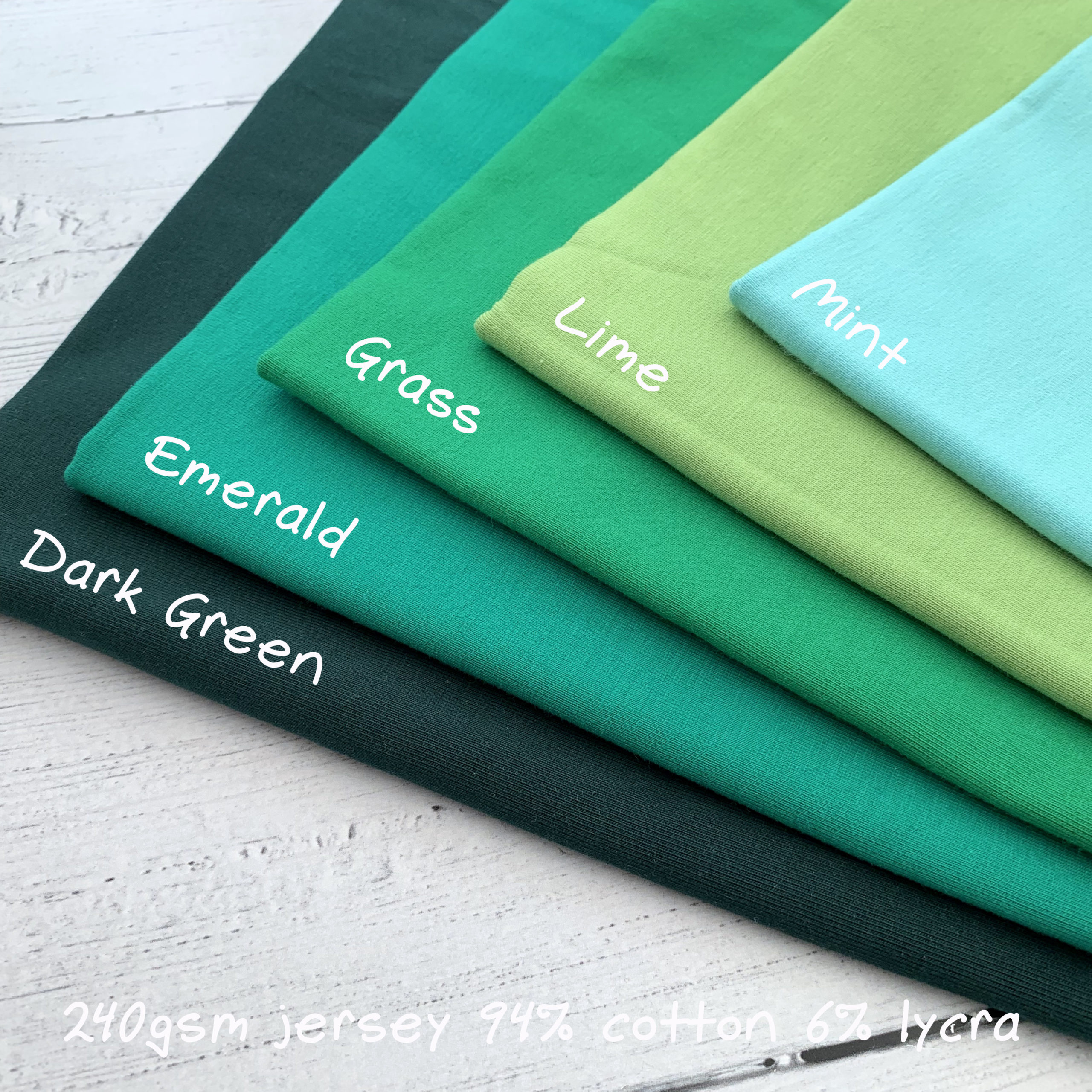 emerald green jersey fabric