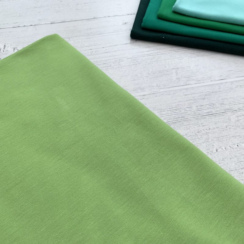 Lime Green Cotton Elastane Jersey Knit Fabric