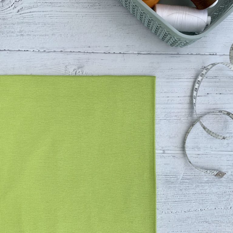 Lime Green Ribbing Stretch Cuff Fabric