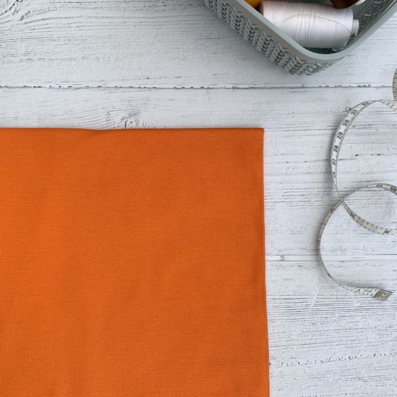 Orange Ribbing Stretch Cuff Fabric
