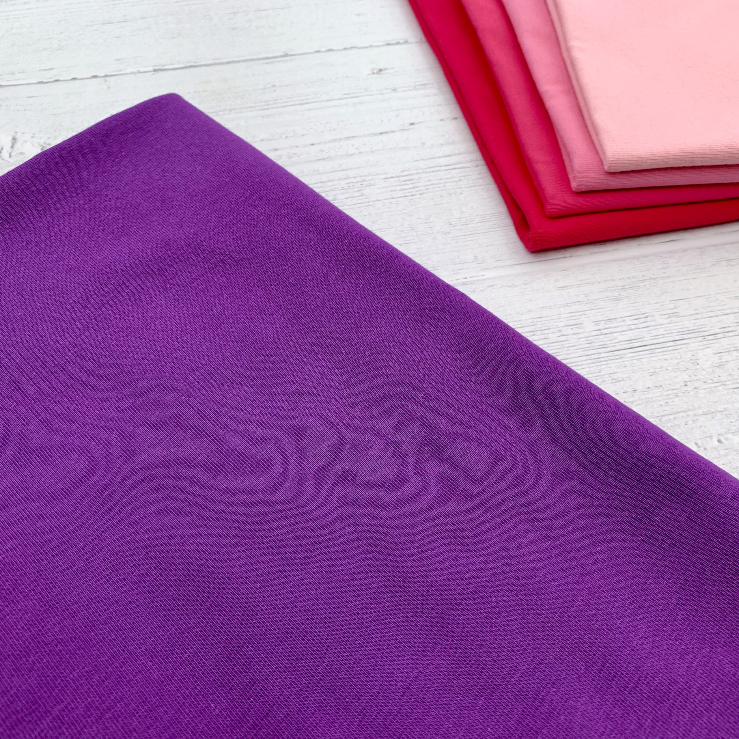 Purple Cotton Elastane Jersey Knit Fabric 240gsm - Caboodle Textiles