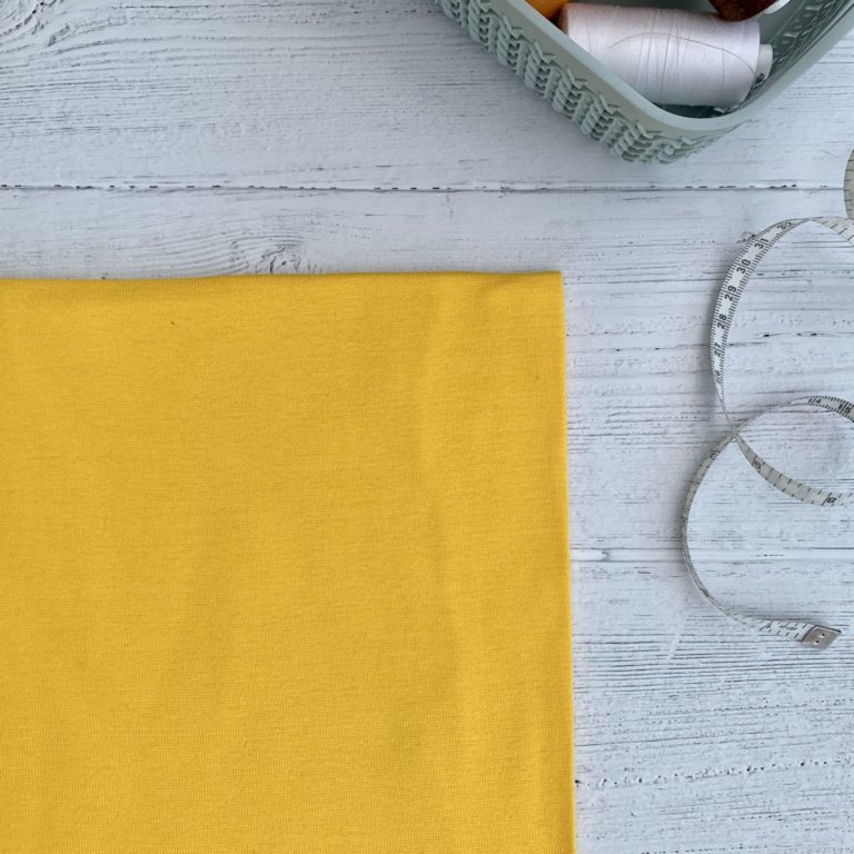 Yellow Ribbing Stretch Cuff Fabric