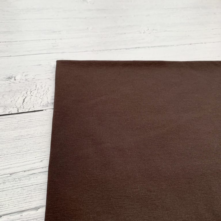 Brown Cotton Elastane Jersey Knit Fabric