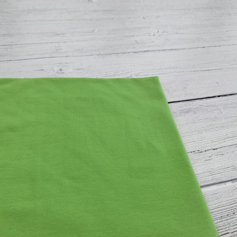 Lime Green Cotton Elastane Jersey Knit Fabric