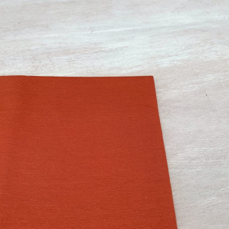 Burnt Orange Ribbing Stretch Fabric for cuffs and waistbands