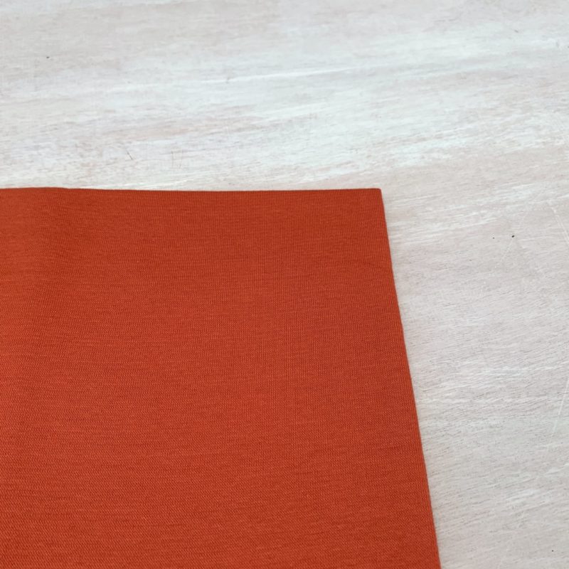 Burnt Orange Ribbing Stretch Fabric for cuffs and waistbands