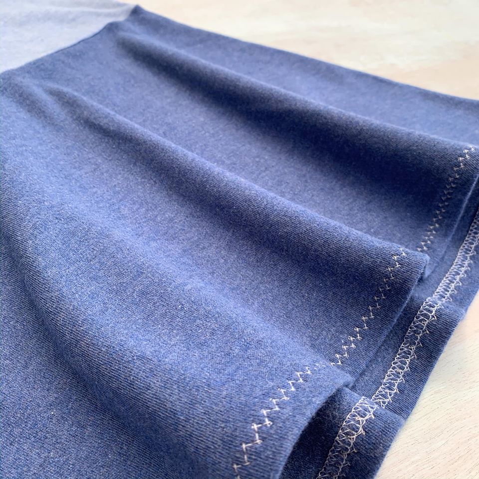 Denim Flecked 100% Organic Cotton Interlock Jersey Knit Fabric