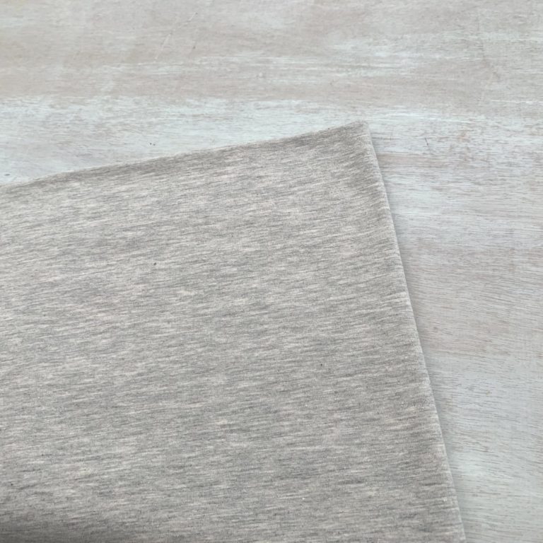 Grey Flecked Cotton Elastane Jersey Knit Fabric