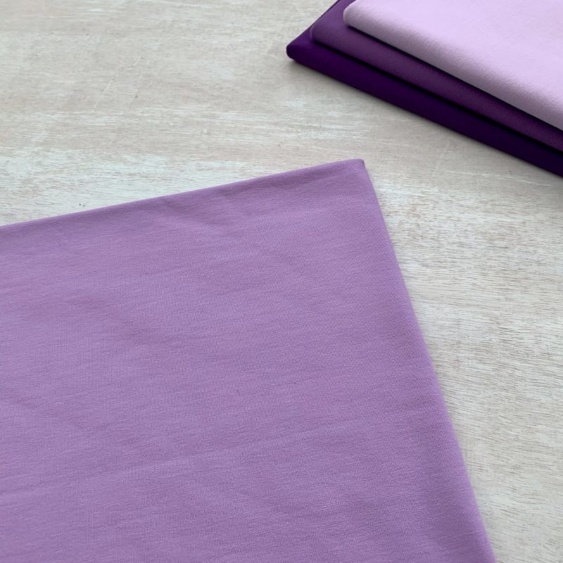 Lavender Purple Cotton Elastane Jersey Knit Fabric