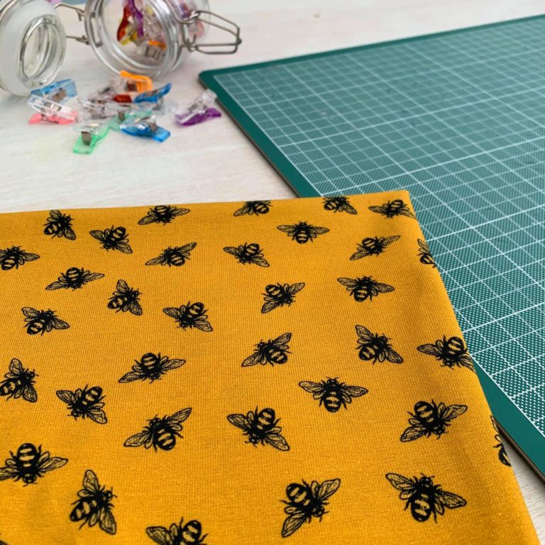 Bolt Offer Honey Bees Exclusive Organic Jersey Fabric
