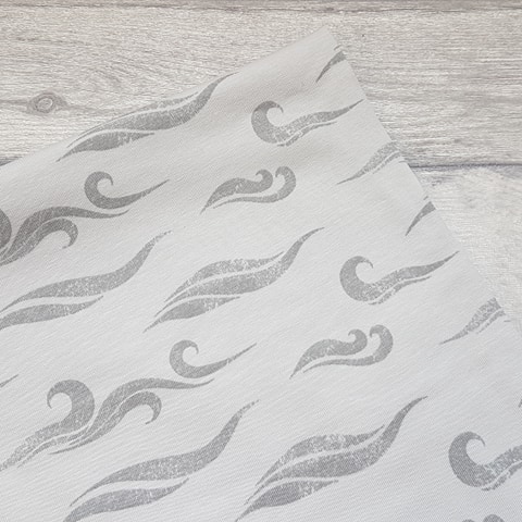 Silver Surf Cotton Elastane Jersey Knit Fabric