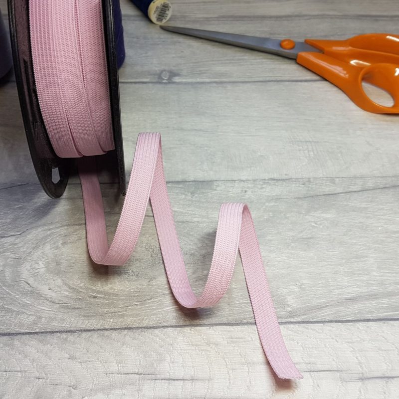 Pink 10mm Ribbon Elastic