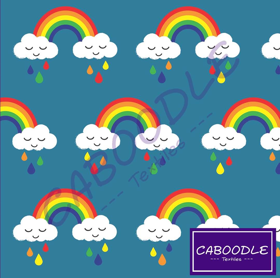 Bolt Offer Sleepy Rainbow French Terry Caboodle Textiles Exclusive