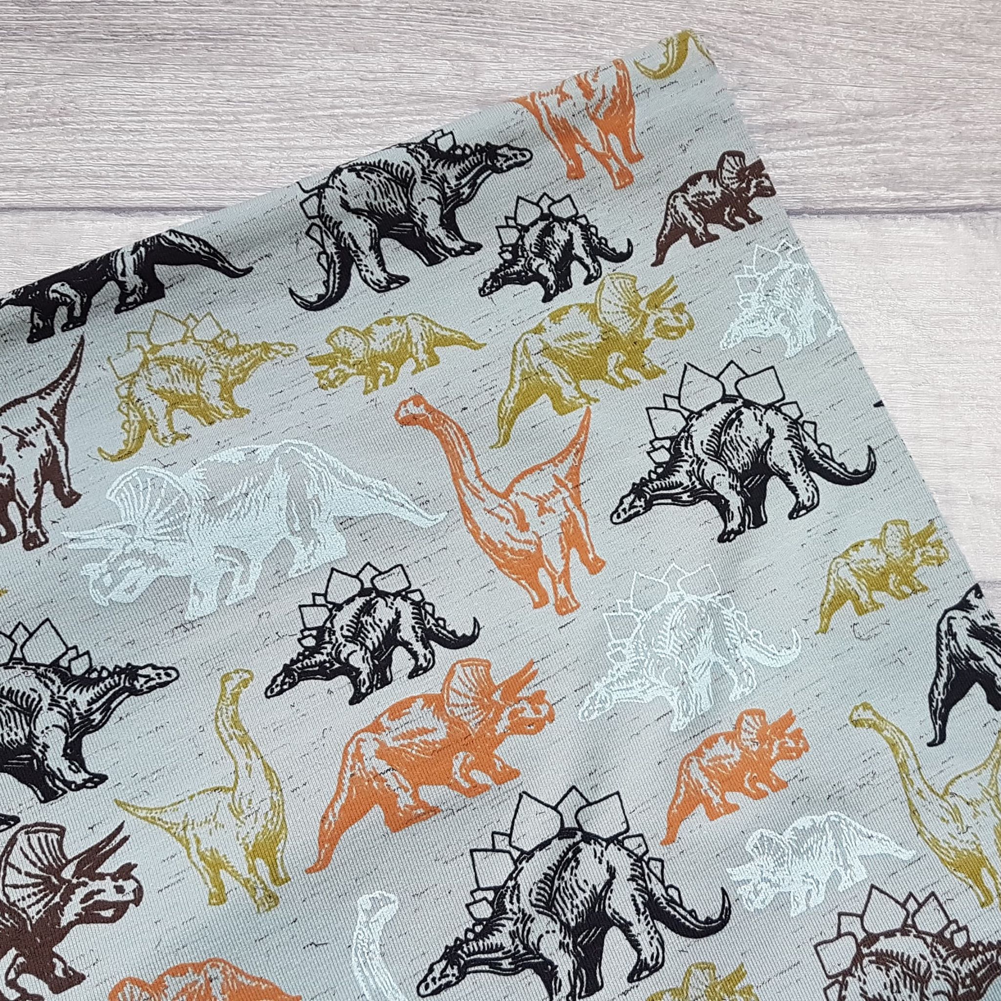 Dinosaur Cotton Jersey Knit Fabric 