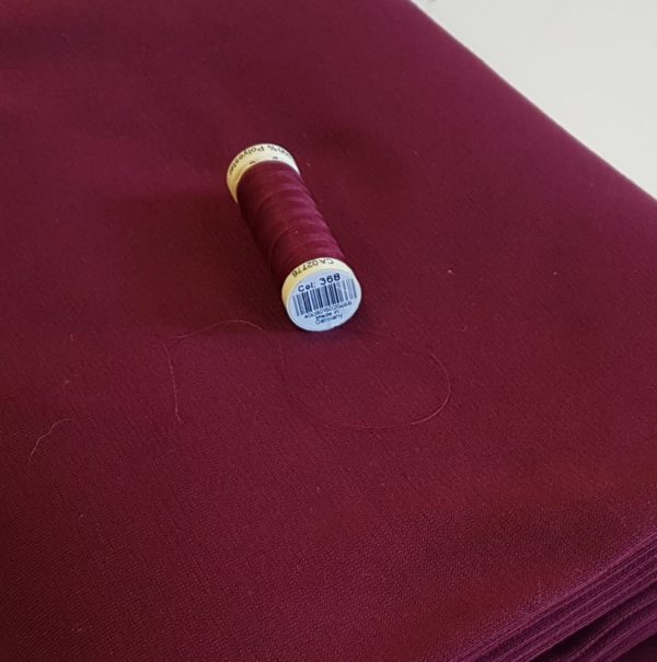 Bordeaux Red Ribbing Stretch fabric for cuffs and waistbands