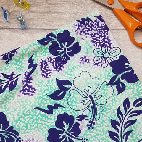 Floral Green Swim Gym Elastane Jersey Knit Fabric