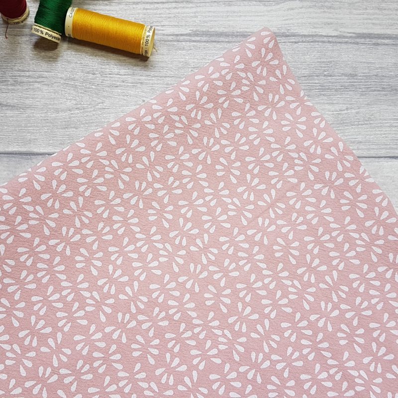 Petals on Baby Pink Double Gauze Light Weight Cotton Fabric