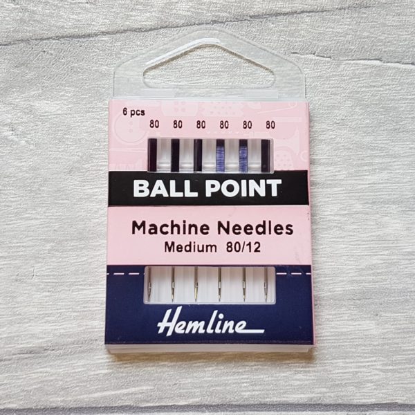 Hemline Ballpoint Medium Needles 80/12