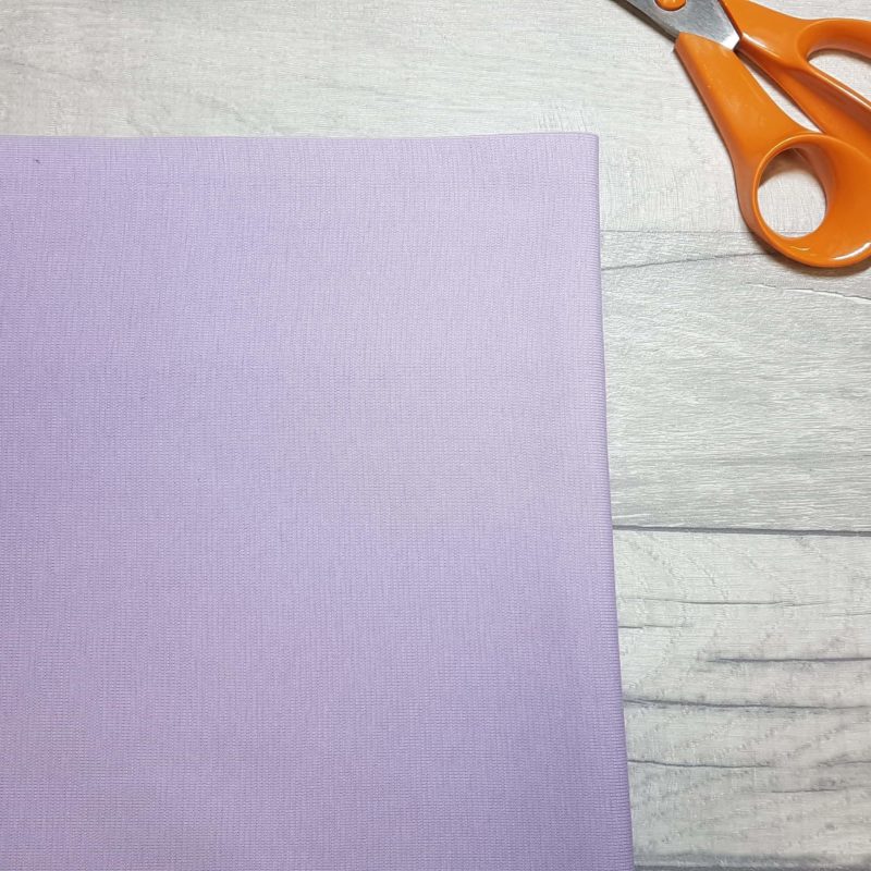 Lilac Ribbing Stretch Cuff Fabric