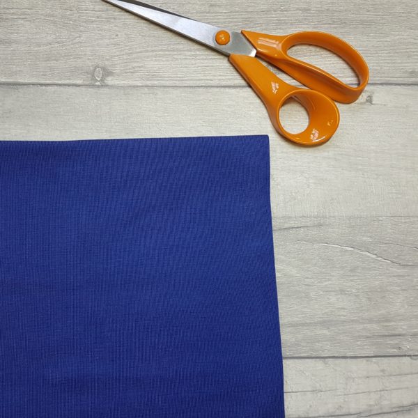 Blue Ribbing Stretch fabric for cuffs and waistbands