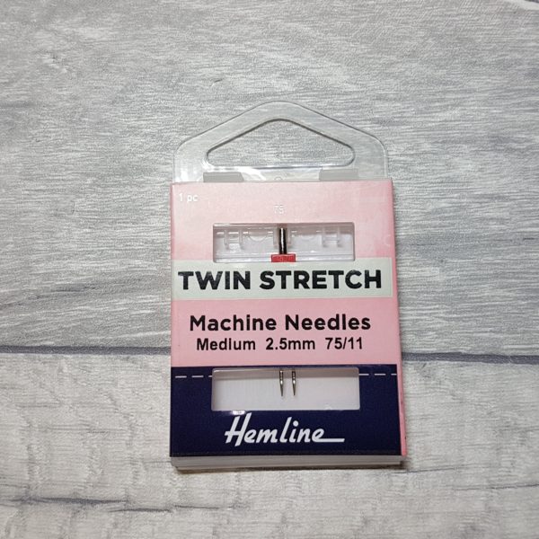 Hemline Twin Stretch Sewing Machine Needles 2.5mm