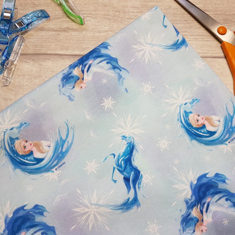 Frozen Elsa Ice Horse Brushed Back French Terry Knit Fabric