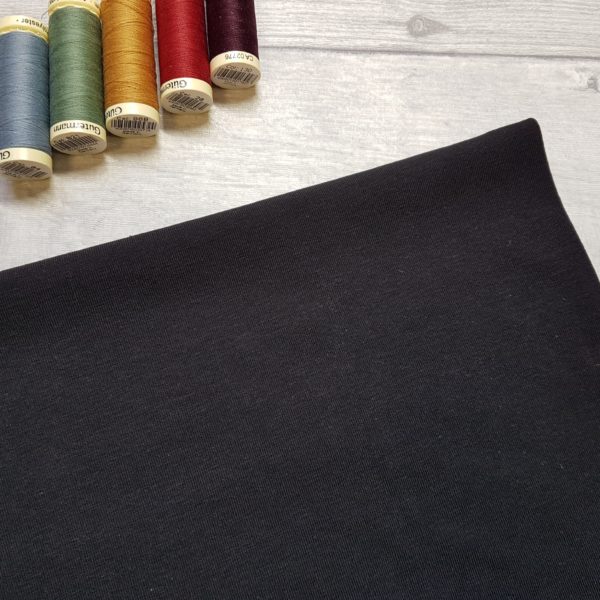 Black Bamboo Jersey Fabric