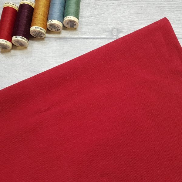 Dark Red Bamboo Jersey Fabric