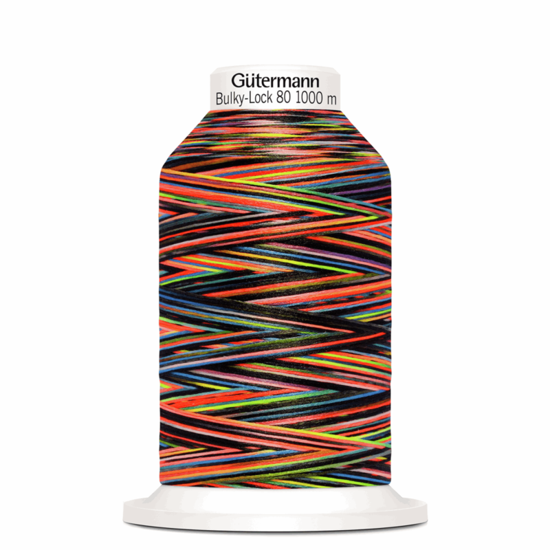 Black Rainbow Gutermann Creativ Bulky Lock Overlock Thread