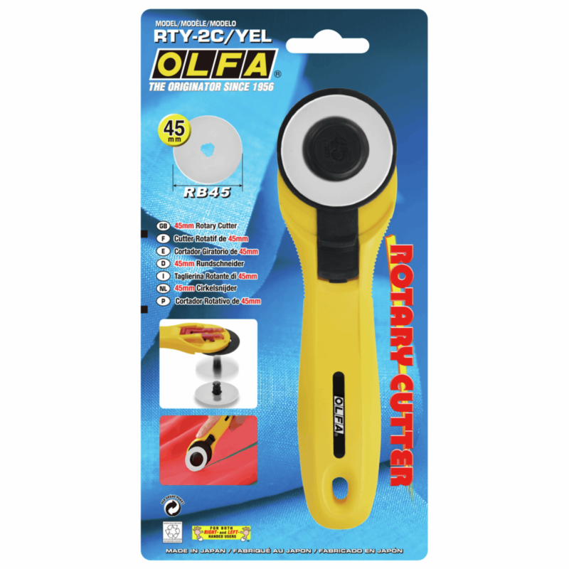 Olfa Yellow Rotary Cutter 45mm - RTY-2C/YEL